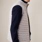 Gilet reversibile imbottito grigio latte
