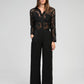 Camicia in pizzo nera Avryno