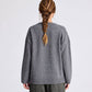 Maglione Emely in lana d’agnello biologica GOTS grigio mélange