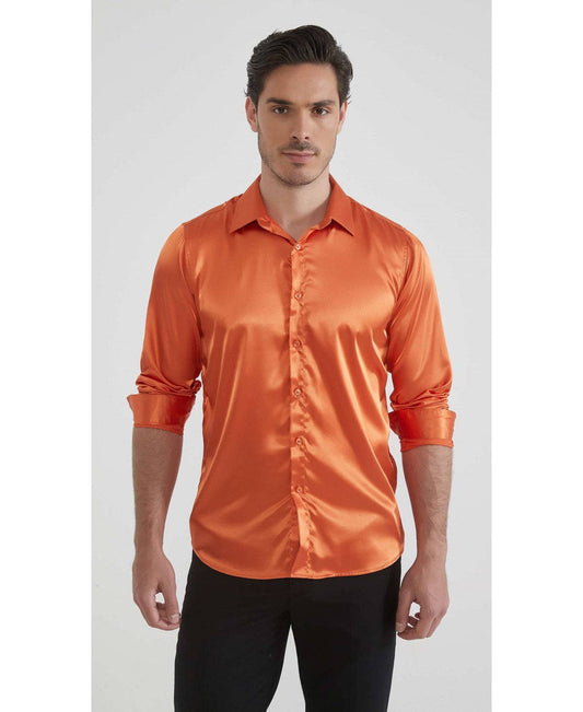 Camicia uomo satinata relax fit