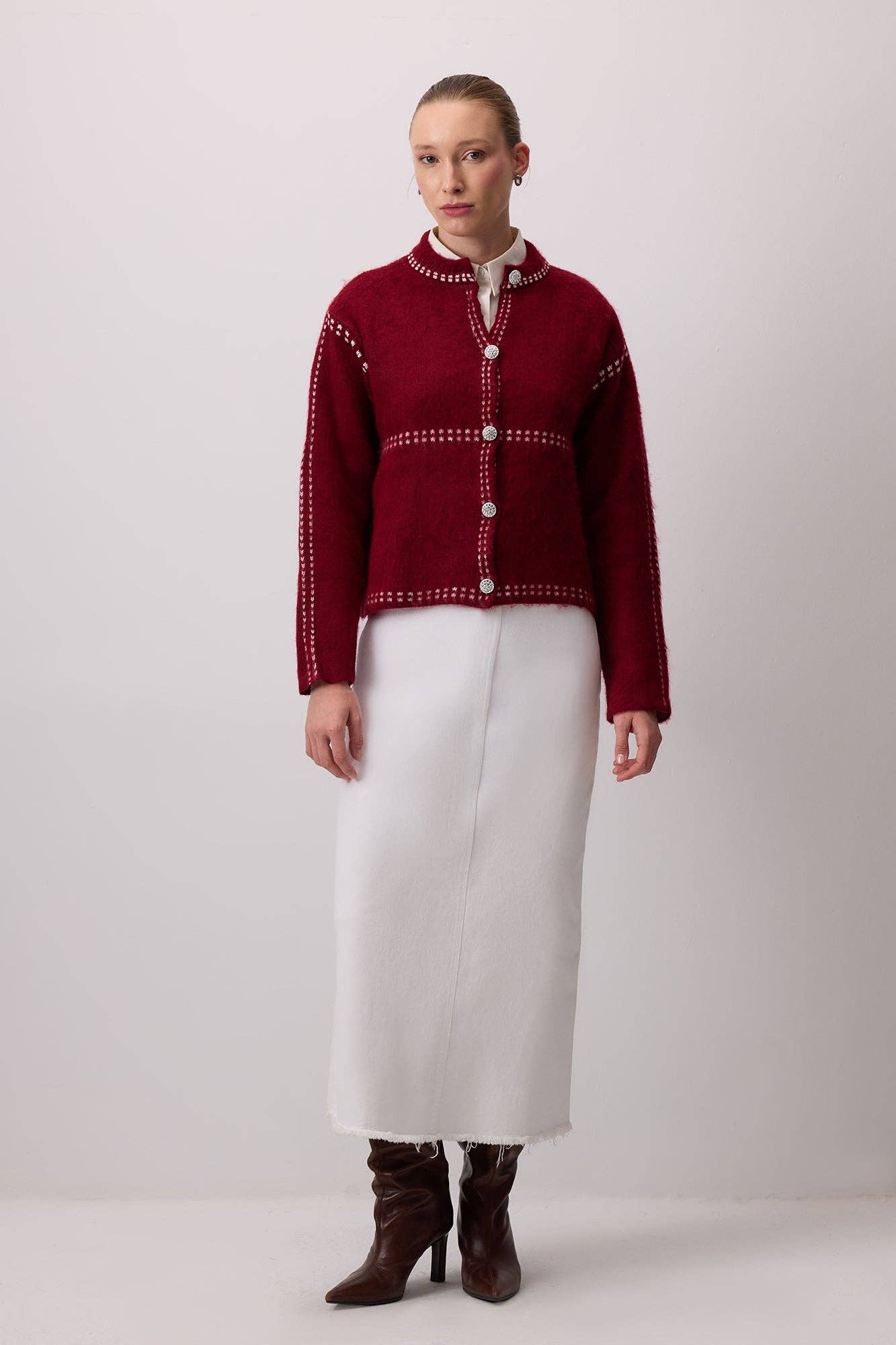 Cardigan a contrasto Rashed