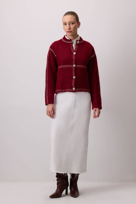 Cardigan a contrasto Rashed