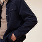 Sopracamicia Chicago in velluto a coste blu navy