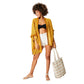 Kimono estivo giallo midi in cotone