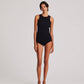 Top a costine Alberte in cotone biologico nero