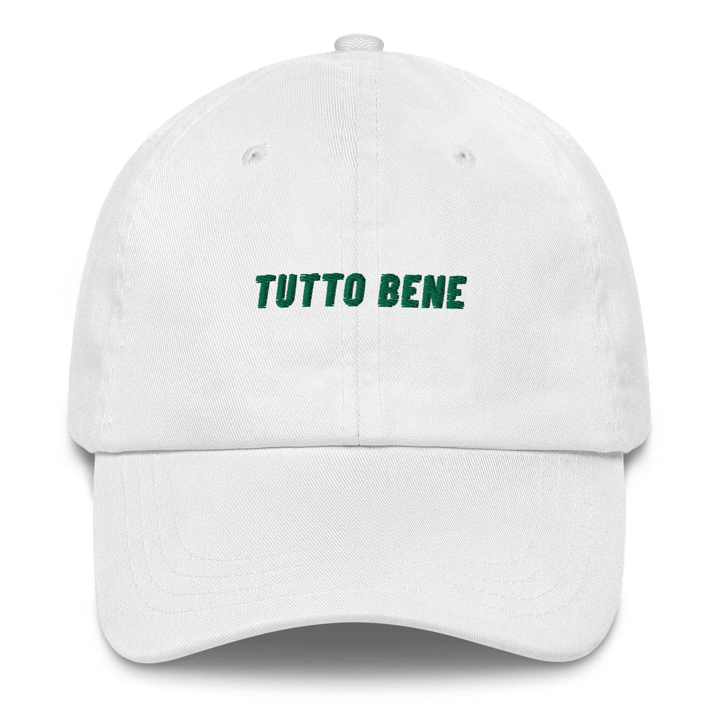 Cappellino dad hat “Tutto Bene” ricamato in cotone
