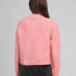 Cardigan corto Letiana rosa in maglia