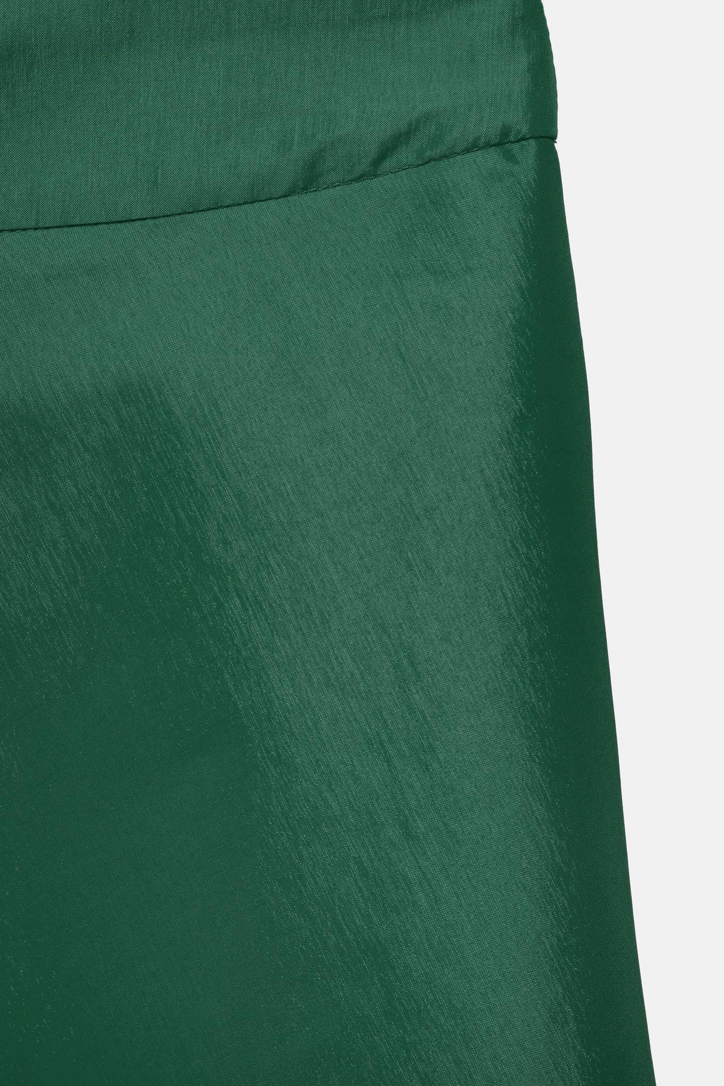 Gonna midi effetto satin verde