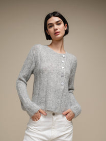 Cardigan in maglia morbida con bottoni