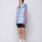 Gilet imbottito con cappuccio azzurro baby