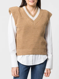 Gilet in maglia Risca con scollo a V