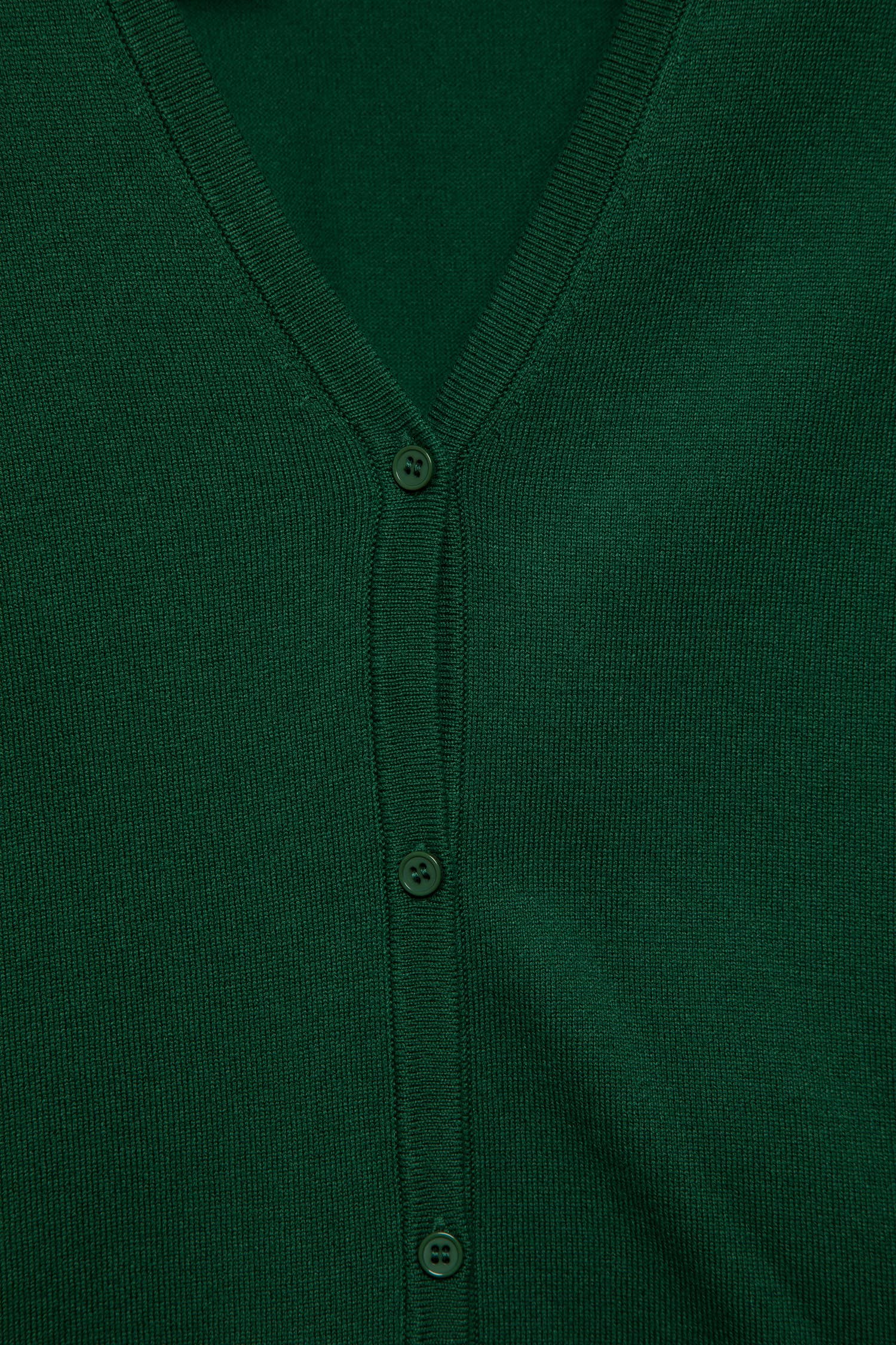 Cardigan in Maglia Rasata con Scollo a V