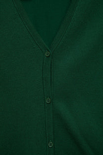 Cardigan in Maglia Rasata con Scollo a V