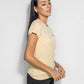 T-shirt donna beige antimacchia in cotone