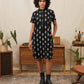 Abito camicia Delia in cotone biologico con fantasia Ikat