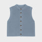 Gilet in maglia senza maniche effetto denim
