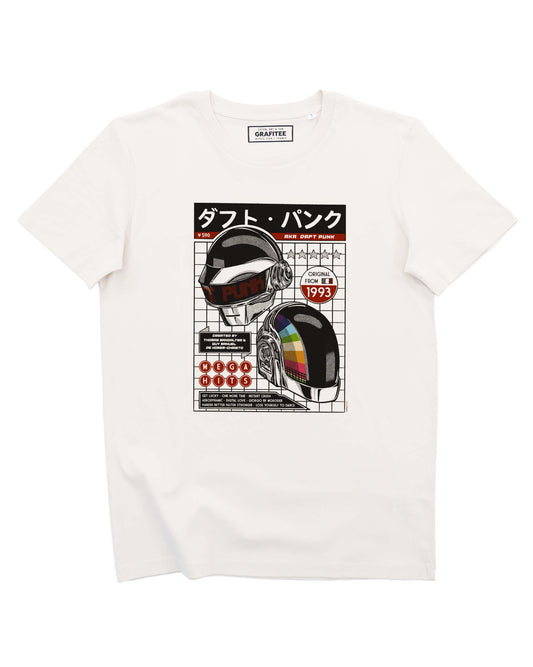 T-shirt Daft Punk Giappone dal design musicale retrò
