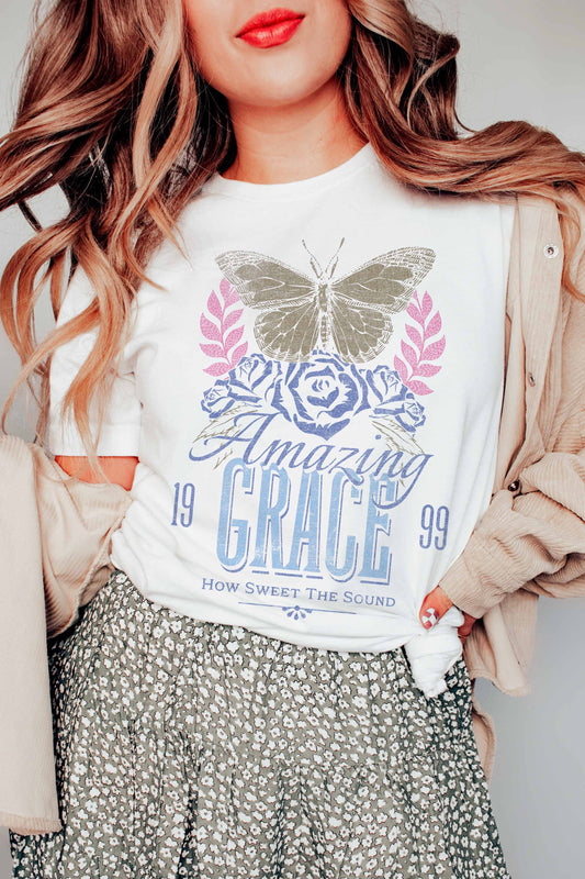 T-shirt con grafica Amazing Grace