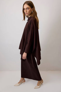 Camicia oversize con nastro e design fluido