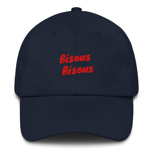 Cappellino dad hat Bisous Bisous ricamato