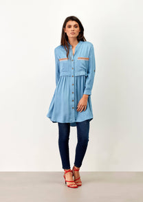 Abito camicia morbido in viscosa