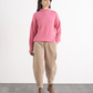 Maglione a Coste Collo Alto Oversize