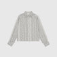 Camicia Seliana a righe écru in cotone