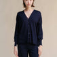 Cardigan oversize in lana merino extrafine con scollo a V