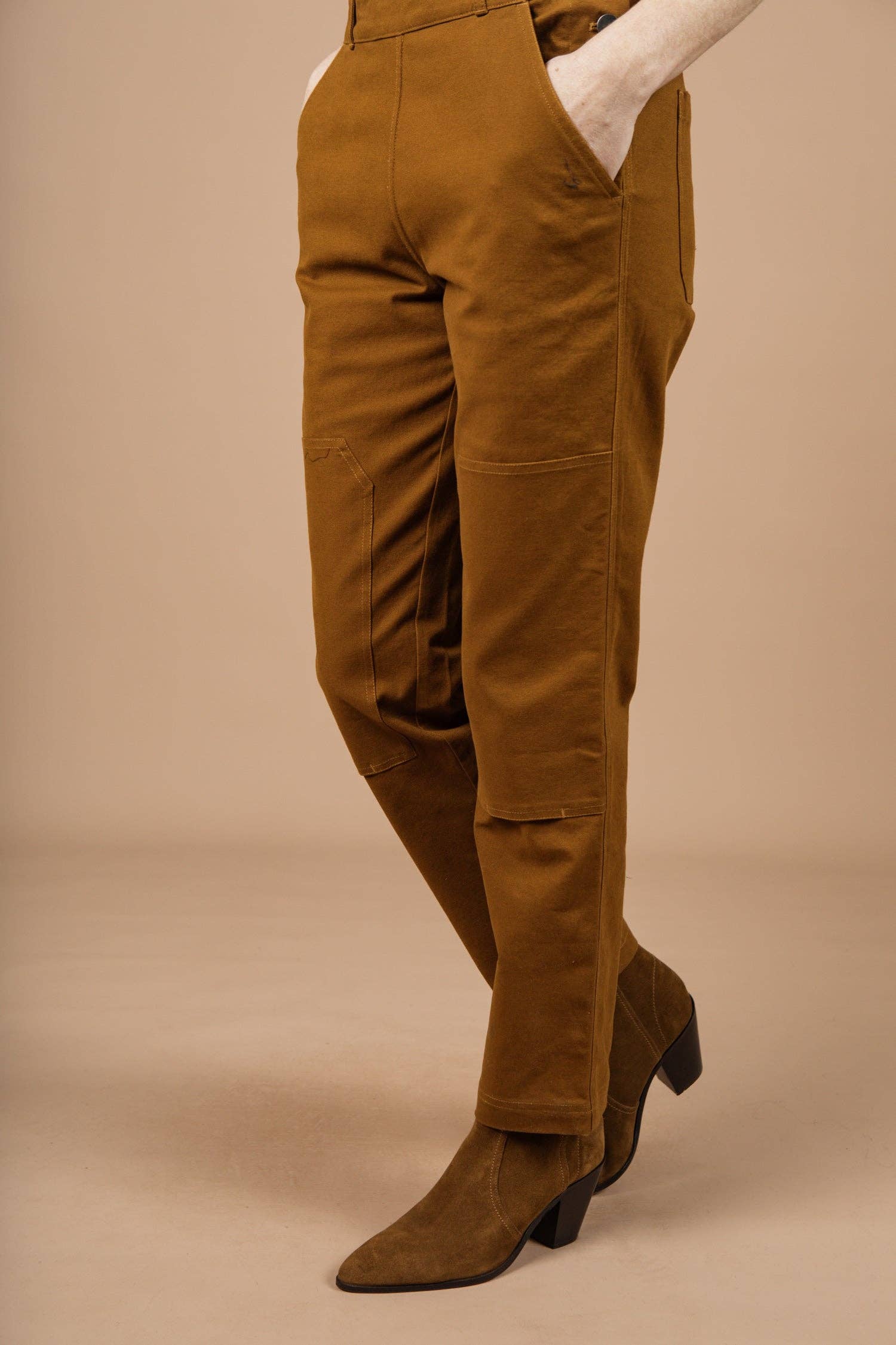 Tuta Utility Tobin in Tela Marrone