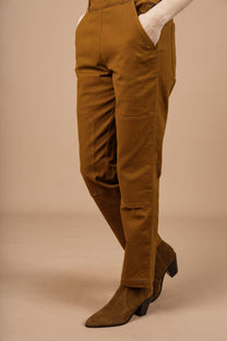 Tuta Utility Tobin in Tela Marrone