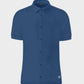 Camicia blu in piqué antimacchia