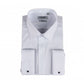 Camicia bianca slim fit con polsini da moschettiere