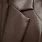 Cappotto in ecopelle con cintura