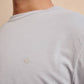 T-shirt uomo a maniche lunghe in cotone biologico blu/grigio