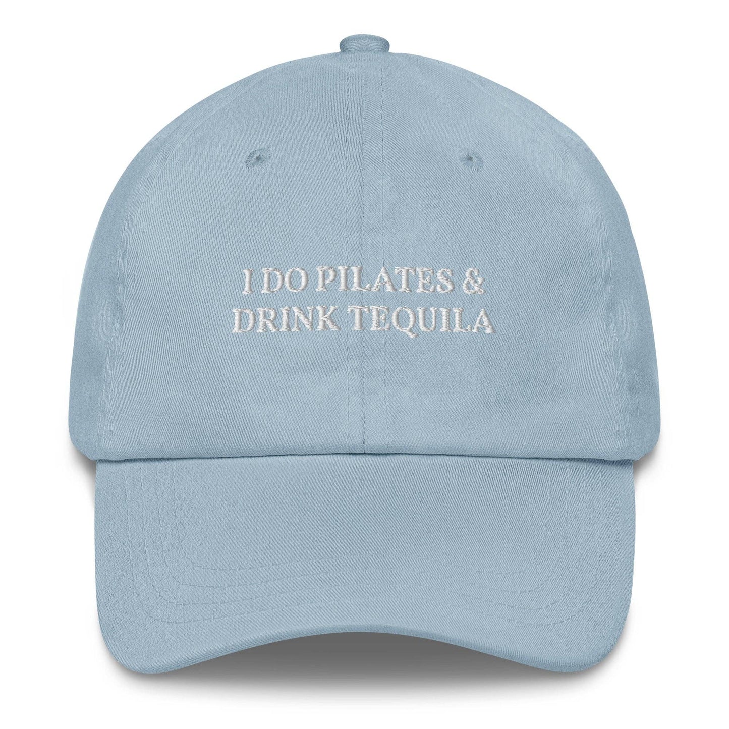 Cappellino da baseball ricamato “Faccio pilates e bevo tequila”