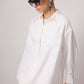 Camicia oversize con maniche a palloncino in misto cotone