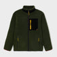Giacca sherpa unisex con zip kaki