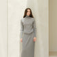 Dolcevita a coste in lana merino extra fine