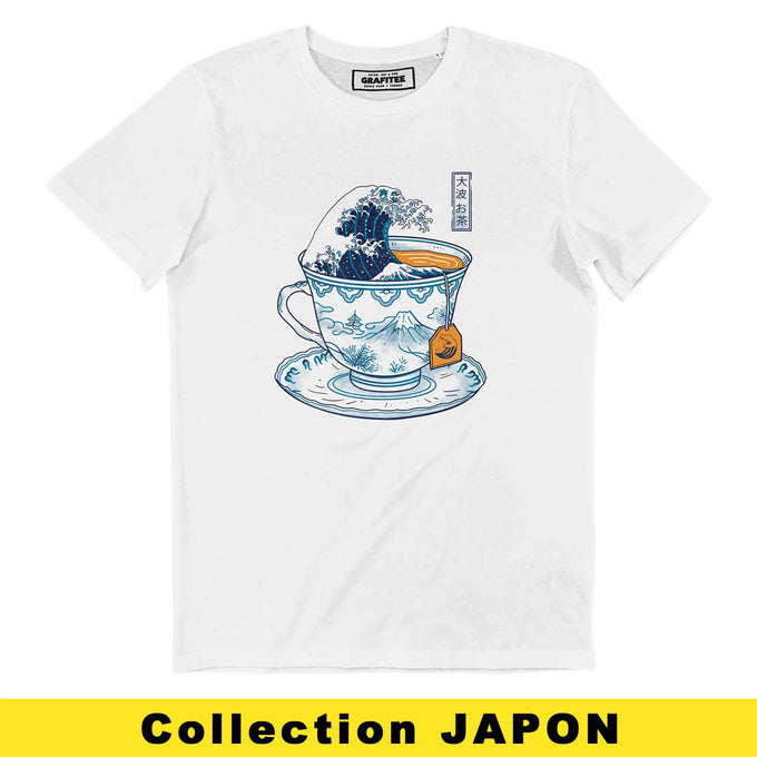 T-shirt vintage giapponese Kanagawa Tea