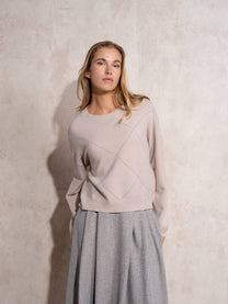 Maglione in maglia con motivo a rombi