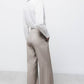 Pantaloni dritti con laccio in vita