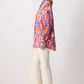 Camicia oversize in modal a motivo