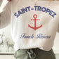 Felpa girocollo con stampa Saint Tropez