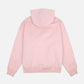 Felpa hoodie oversize in cotone biologico rosa tenue da donna