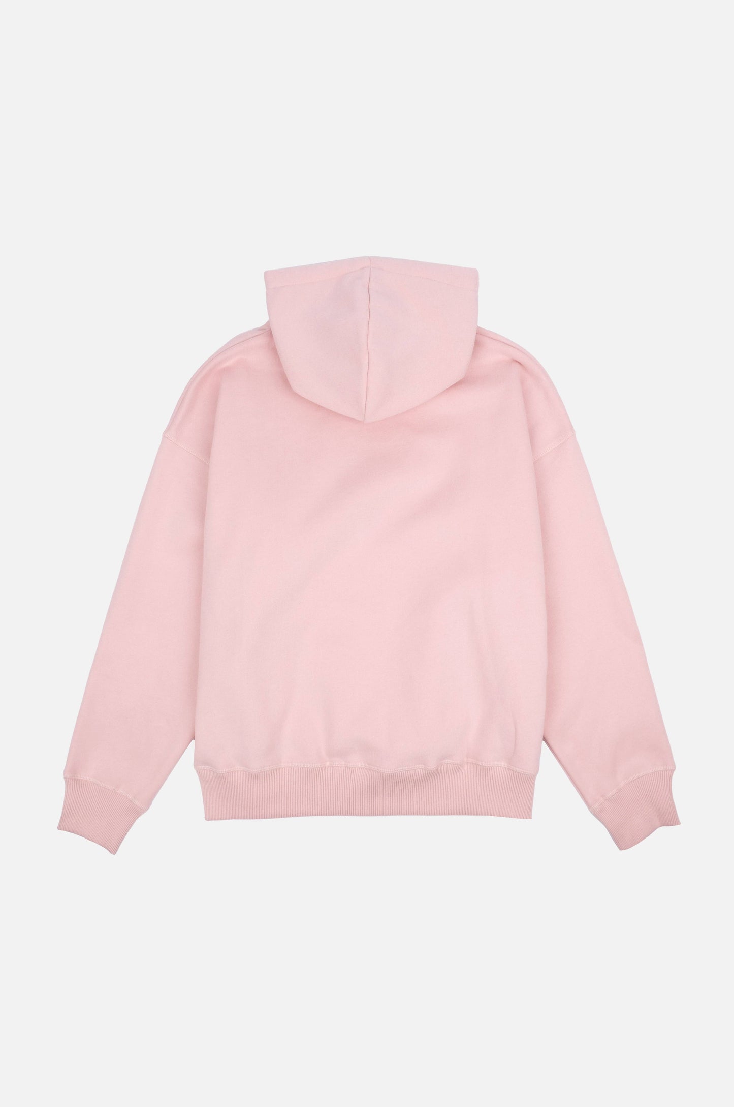 Felpa hoodie oversize in cotone biologico rosa tenue da donna
