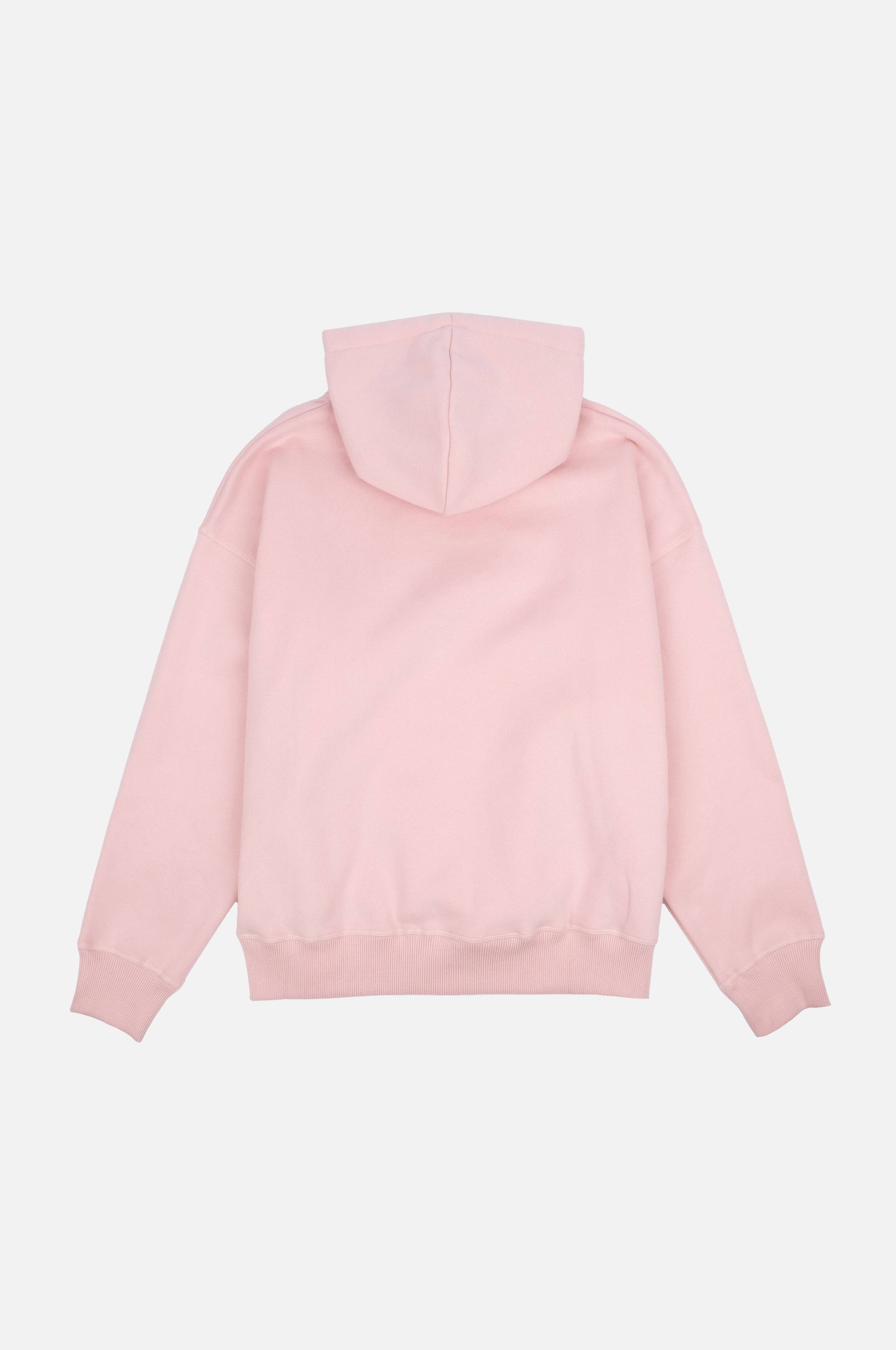 Felpa hoodie oversize in cotone biologico rosa tenue da donna