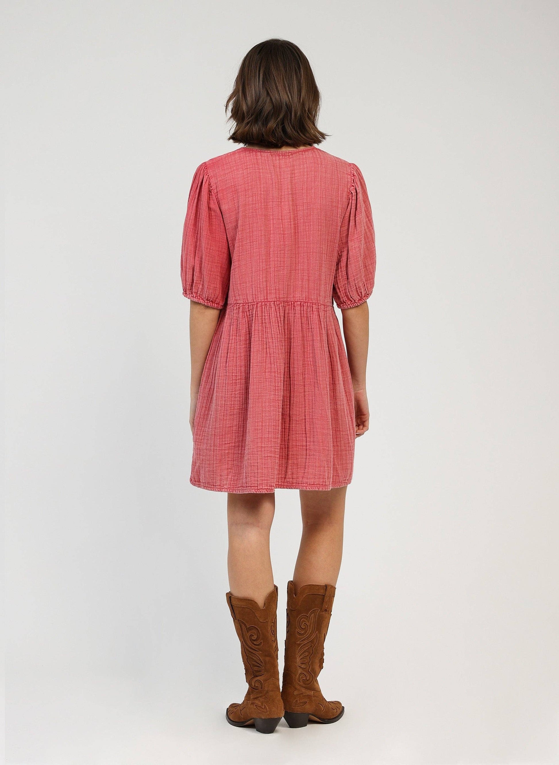 Vestito corto Oleonia rosa