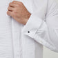 Camicia bianca slim fit da smoking con plastron e polsini gemelli