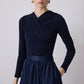 Body drappeggiato elegante blu navy