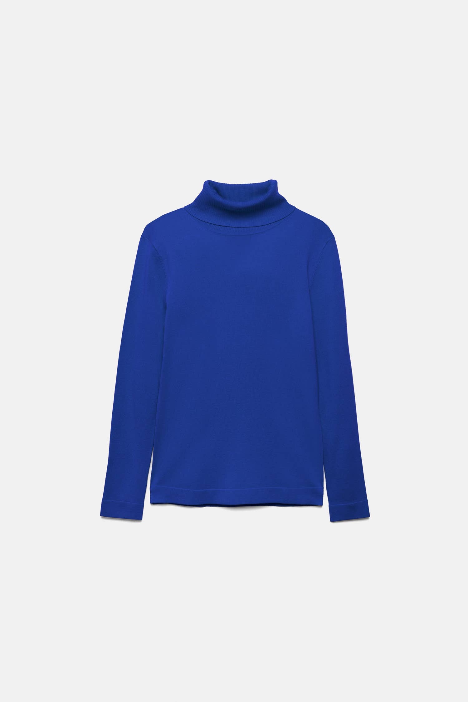 Maglione a maglia rasata con collo alto